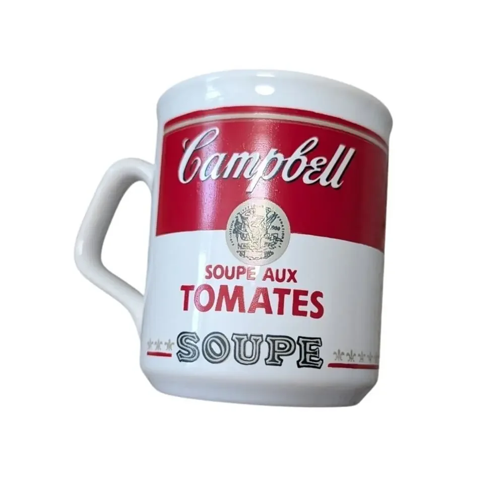CAMPBELLS Tomato Soup Mug; Vintage 1960's; Made in England; English & French